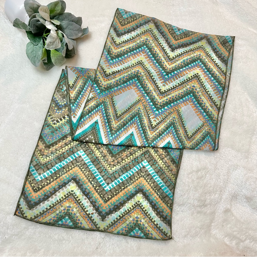 Multicolor Chevron Rectangular Scarf